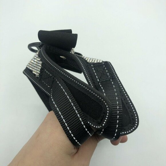 3/$30  Rhinestone Dog Harness Reflective Bling Nylon Dog Vest with Sparkly Bow - Picture 5 of 11